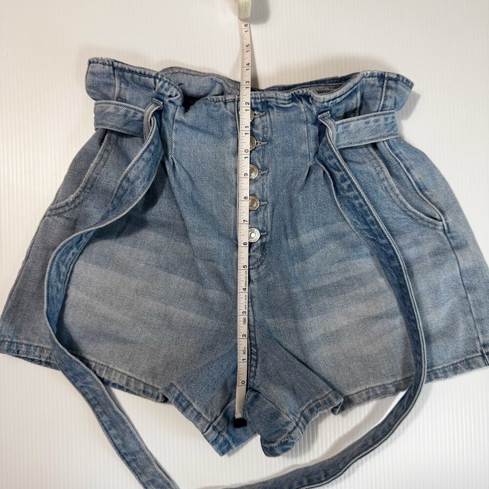 American Eagle Paperbag Waist Denim Shorts Women's 10 Coastal Grandmother Summer - Picture 9 of 11